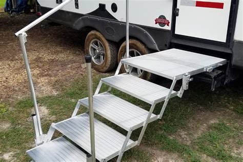 Camper steps for elderly - Jun 3, 2023 · Other RV Steps We Reviewed. Prime 1 Safety RV Step. This product is a portable RV step that is not only sufficiently large but is also durable and robust. Key Features: Has a maximum load capacity of 440 pounds; The legs can be independently adjusted. Opens and closes in seconds; Lippert 432682 RV Double Entry 24-inch Step 